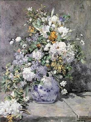 Fr�hlingsstrau� art print by Pierre Auguste Renoir
