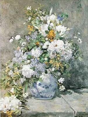 Fr�hlingsstrau� art print by Pierre Auguste Renoir