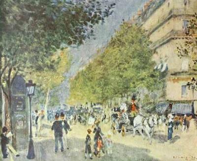 Parisen Boulevard art print by Pierre Auguste Renoir