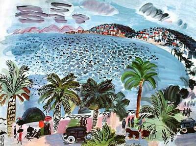 Mediterranean scene art print by Raoul Dufy