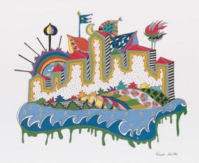 Haus ohne Grund art print by Renate Schoeller