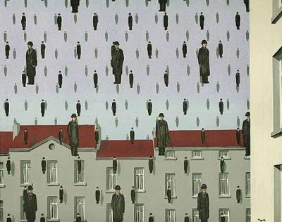 Golconde, steinsigniert art print by Rene Magritte