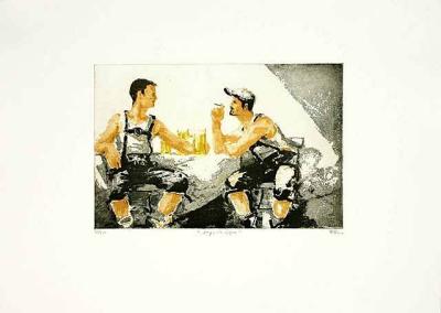 Bayerische Szene art print by Robert C. Rore