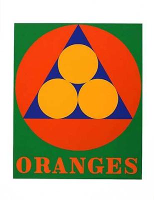 oranges art print by Robert Indiana