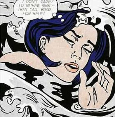 Drowning Girl, 1963 art print by Roy Lichtenstein