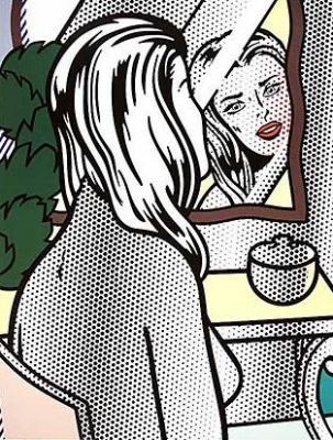 Nude at Vanity art print by Roy Lichtenstein