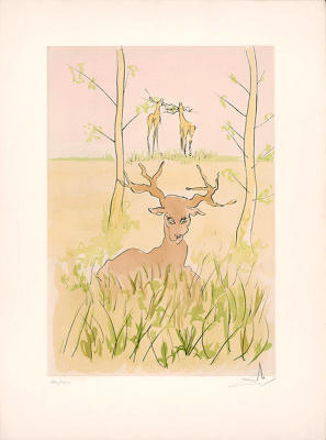 Der kranke Hirsch (1974) art print by Salvador Dali