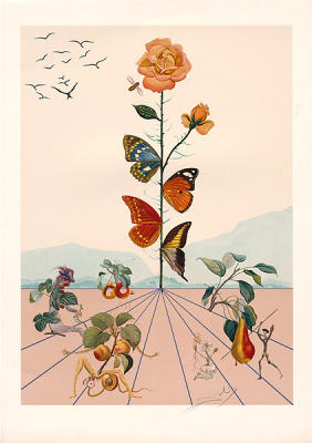 Flordali II (1981) steinsig. art print by Salvador Dali