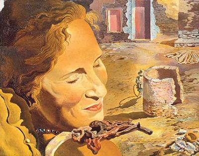 Gala avec Cotelettes art print by Salvador Dali