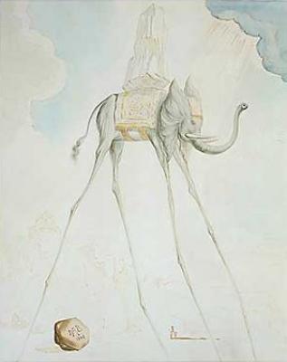 L'Elephant giraffe, 1948 art print by Salvador Dali