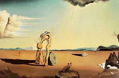 La Femme Nue dans le Desert art print by Salvador Dali