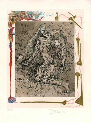 Le Christ avec Enluminures art print by Salvador Dali