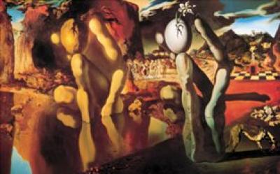 Metamorphosis of Narcissus art print by Salvador Dali