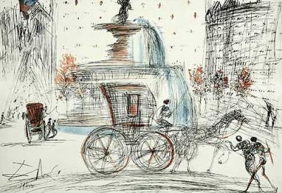 Plaza (1981) art print by Salvador Dali