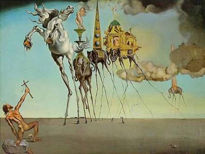 Versuchung d. heilig. Antonius art print by Salvador Dali
