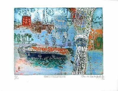 Paris Panorama art print by Shoichi Hasegawa