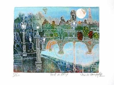 Pont de Passy art print by Shoichi Hasegawa