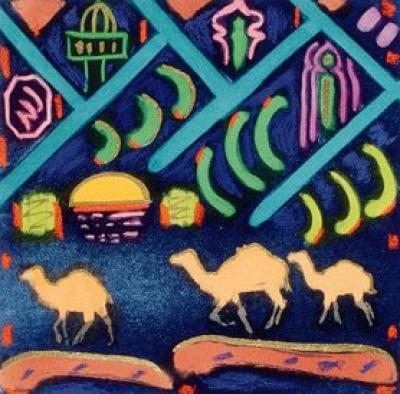 Caravan I (handsigned etching) art print by Simon Bull