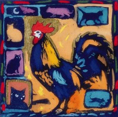 Day & Night (handsigned etching) art print by Simon Bull