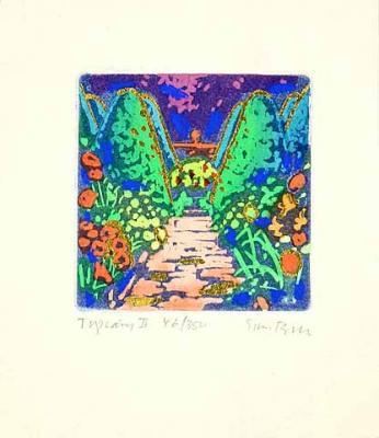 Topiary II (handsigned etching) art print by Simon Bull
