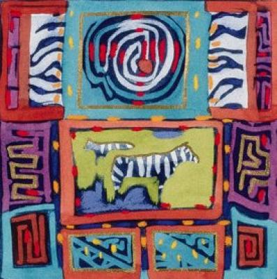 Zebra Zebra (handsigned etching) art print by Simon Bull