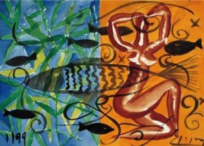 Woman And Fish