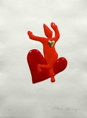 Herzensreiter, tanzend art print by Stefanie Steinmayer