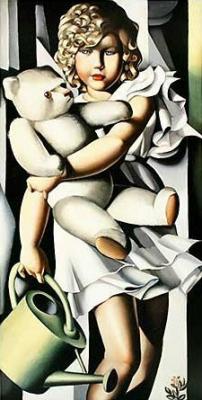 Portrait de Mlle. Poum Rachou art print by Tamara de Lempicka