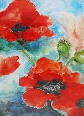 Flammendes Rot art print by Ute Mertens