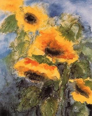 Sonnenblumen art print by Ute Mertens