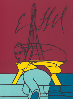 Eiffel art print by Valerio Adami