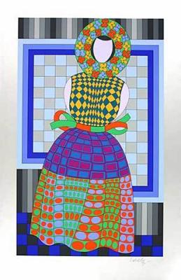 Blumenm�dchen (1982) art print by Victor Vasarely