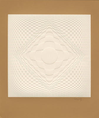 Kek gonflage art print by Victor Vasarely