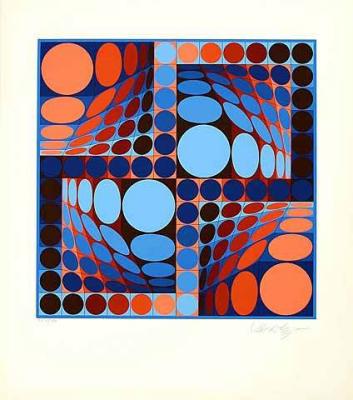 Thez art print by Victor Vasarely