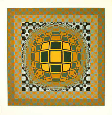 Zeng art print by Victor Vasarely