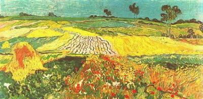 Ebene von Auvers art print by Vincent Van Gogh