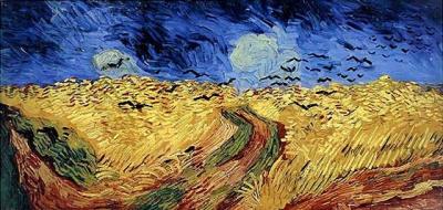 Kornfeld mit Kr�hen art print by Vincent Van Gogh