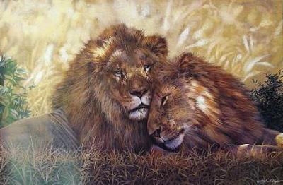 Brothers of the Serengetti art print by W. Michael Frye