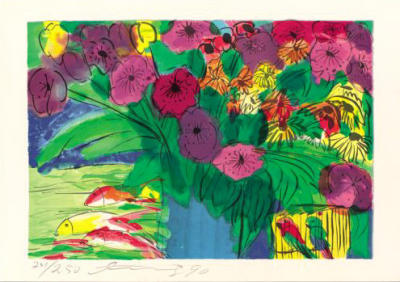 Blumen und Tiere art print by Walasse Ting