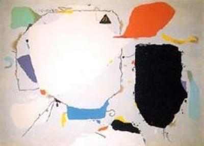 Monturi mit Rot und Blau art print by Willi Baumeister
