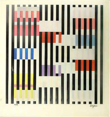 Rythme Blanc Noir: 1 End And art print by Yaacov Agam