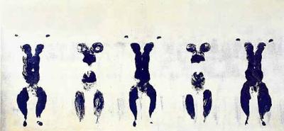 Anthropometrie. ohne Titel, ANT 100, 1960 art print by Yves Klein