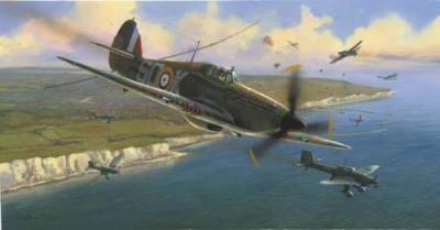 Battle above Dover art print by Adrian Rigby