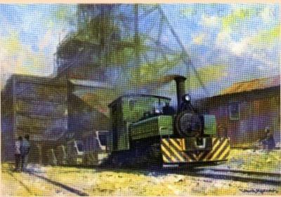 On the Sub Nigel Mine in the Transvaal art print by David Shepherd