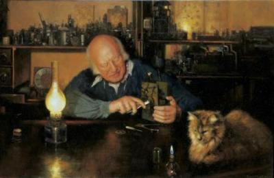 The Clockmender's Cat art print by David Shepherd