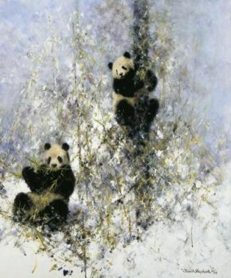 Winter in Wolong art print by David Shepherd