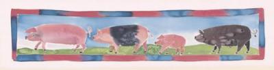 Piggy Perfection art print by Hazel Burrow