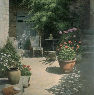 The Courtyard and the Carafe art print by Keith Dunkley