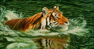 River Crossing art print by Neil Allen