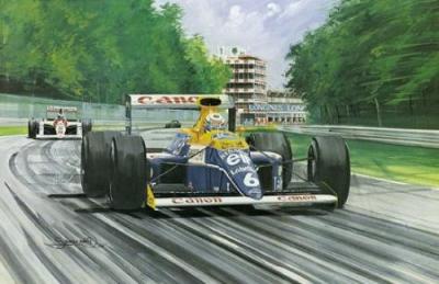 Riccardo Patrese San Marino Grand Prix art print by Simon Ward